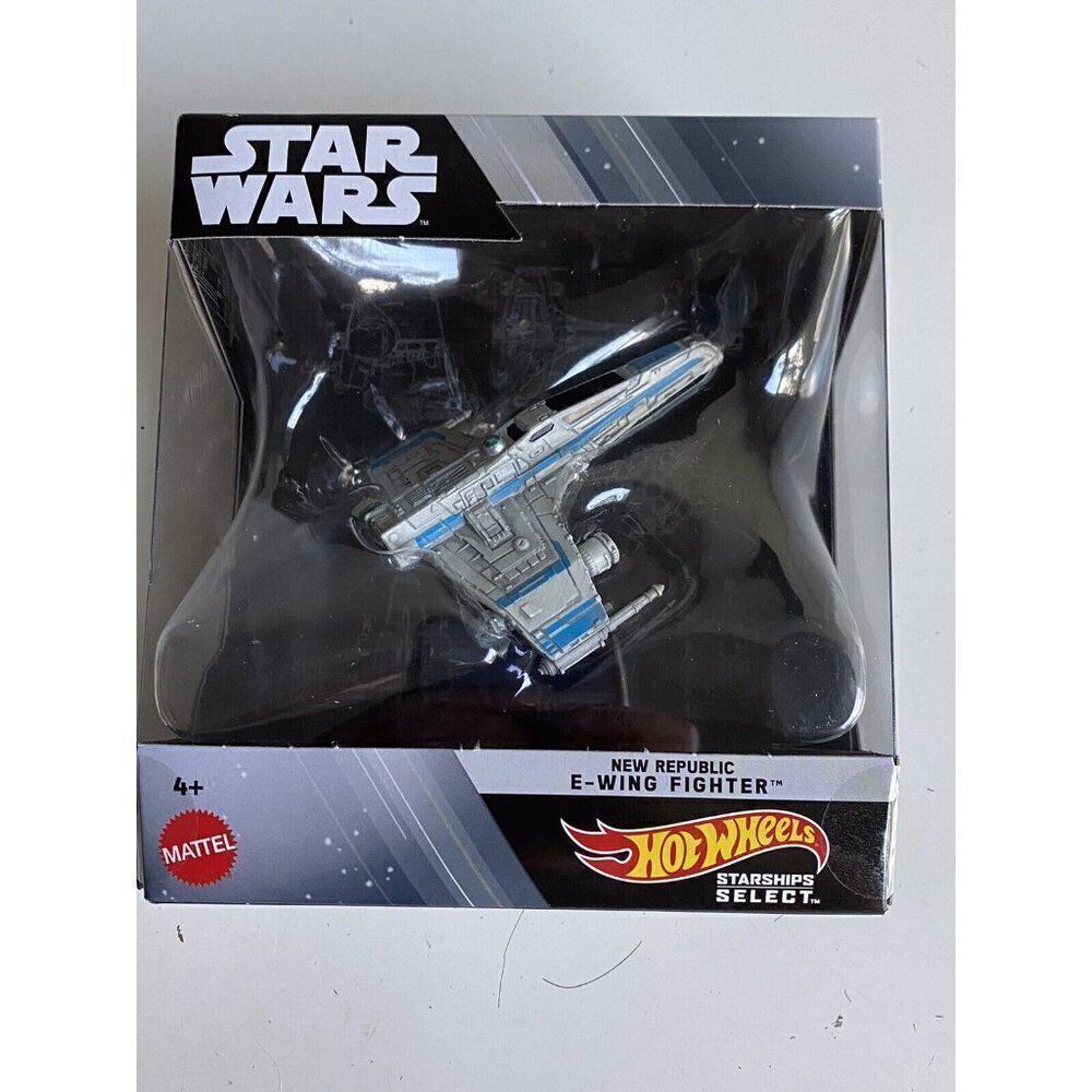 Hot Wheels Star Wars Starships‎ Select E-Wing New Republic Fighter Vehicle Blue